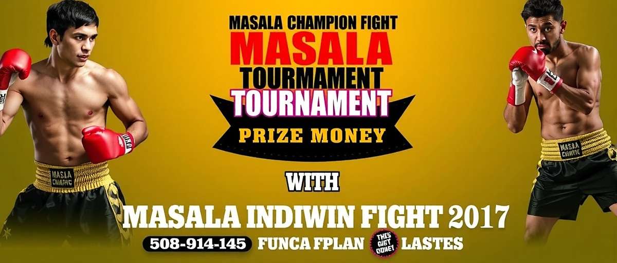 National Masala League 2024 Promotional image for Masala Champion Fight National Tournament with prize money and dates