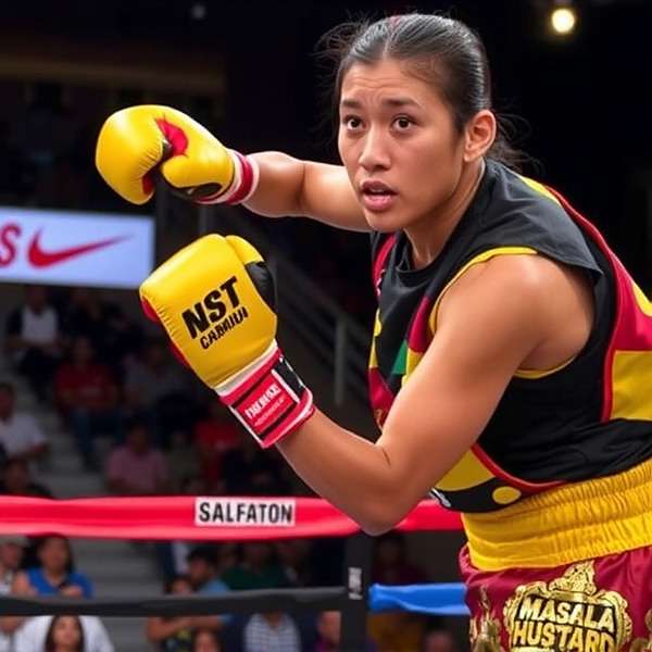 Anjali Das - Bengali Warrior Anjali Das, a Bengali fighter with mustard-based attacks in Masala Champion Fight