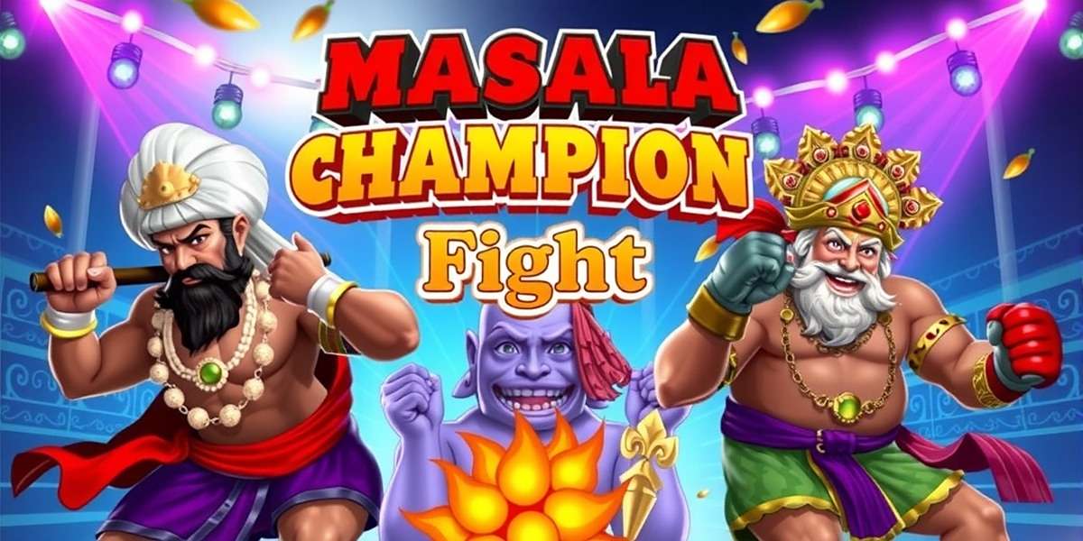Masala Champion Fight Official Cover Art Masala Champion Fight game cover featuring various Indian fighters in colorful traditional attire with spicy effects