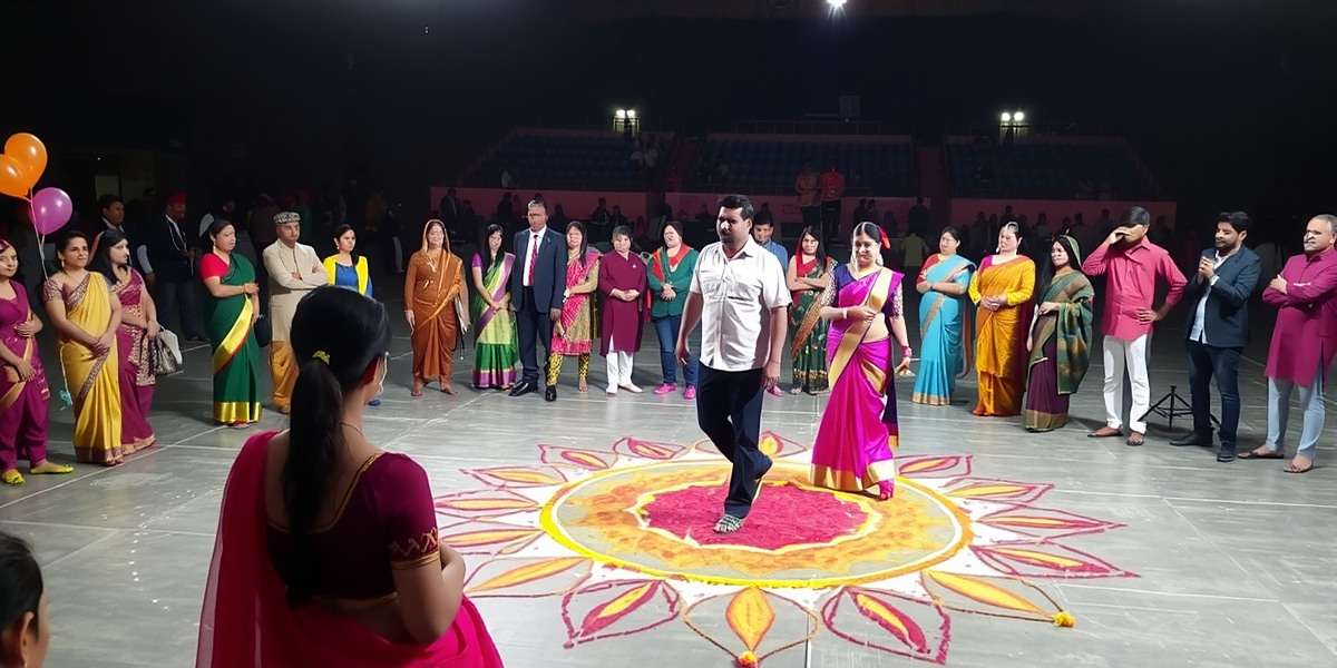 Masala Champion Fight Diwali Special Event Masala Champion Fight Diwali celebration showing fighters in traditional festive attire with arena decorated with diyas and rangoli