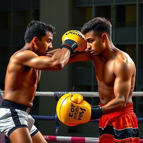 Ravi Varma - Kerala Warrior Ravi Varma, a Kerala fighter with coconut-based attacks in Masala Champion Fight