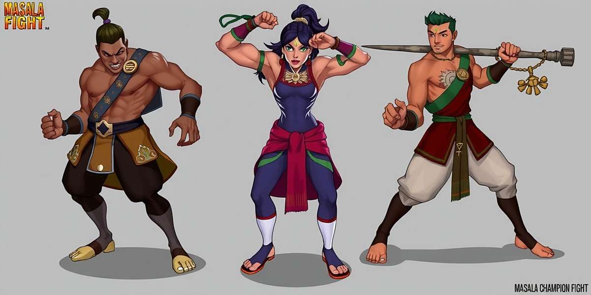 Upcoming Northeast India Characters Concept art for upcoming Northeast Indian characters in Masala Champion Fight